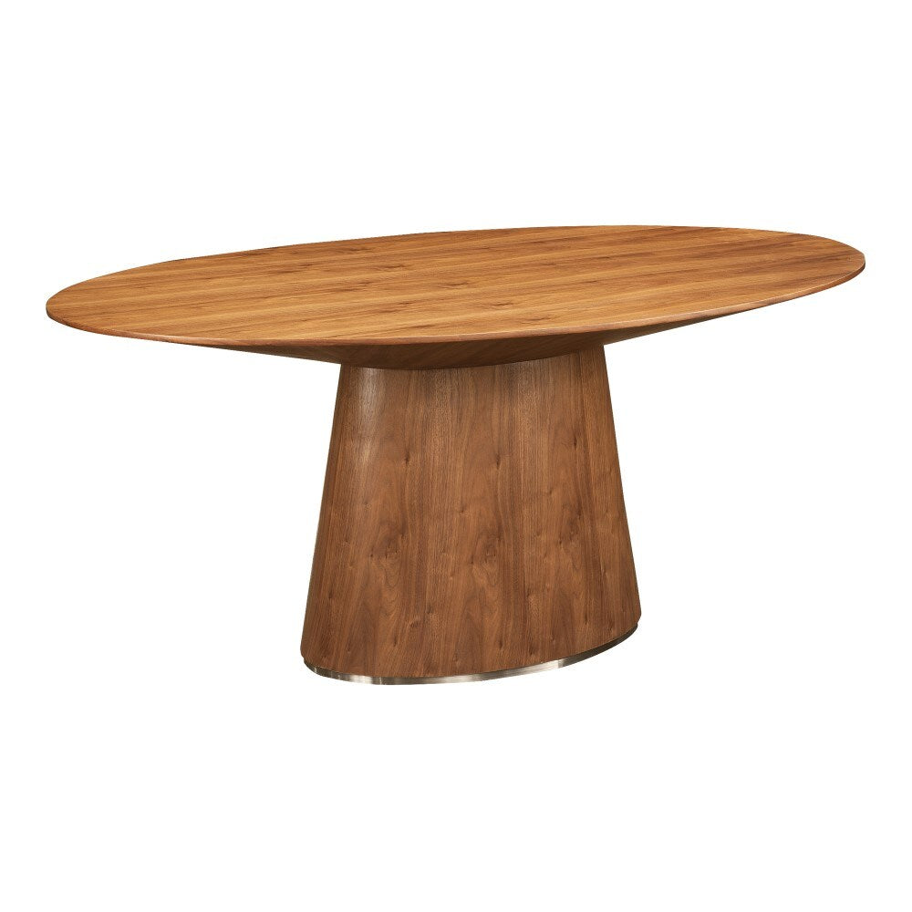 Moes Home - Otago Oval Dining Table in Walnut - KC-1007-03-0 veiw 1