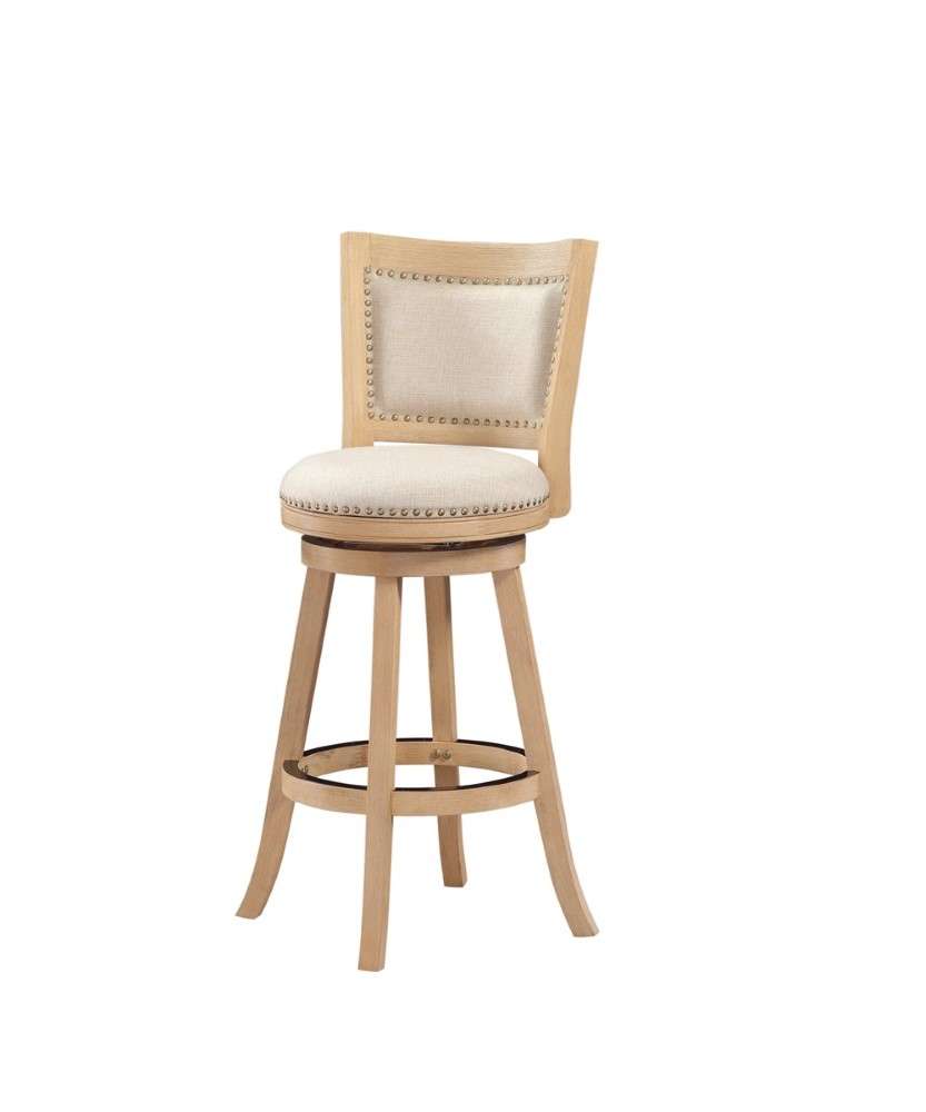 Boraam - 29in Melrose Barstool in White-Wash Wire-Brush And Ivory - 76629 veiw 1
