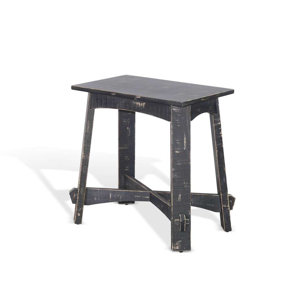 Sunny Designs - Marina -  Marina Farmhouse Mahogany Wood Chair Side Table in Black Sand - 3172BS-CS veiw 1