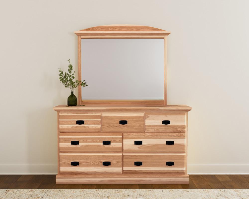 A-America - Amish Highlands 7 Drawer Dresser & Mirror in Natural - AHINT5552 veiw 1