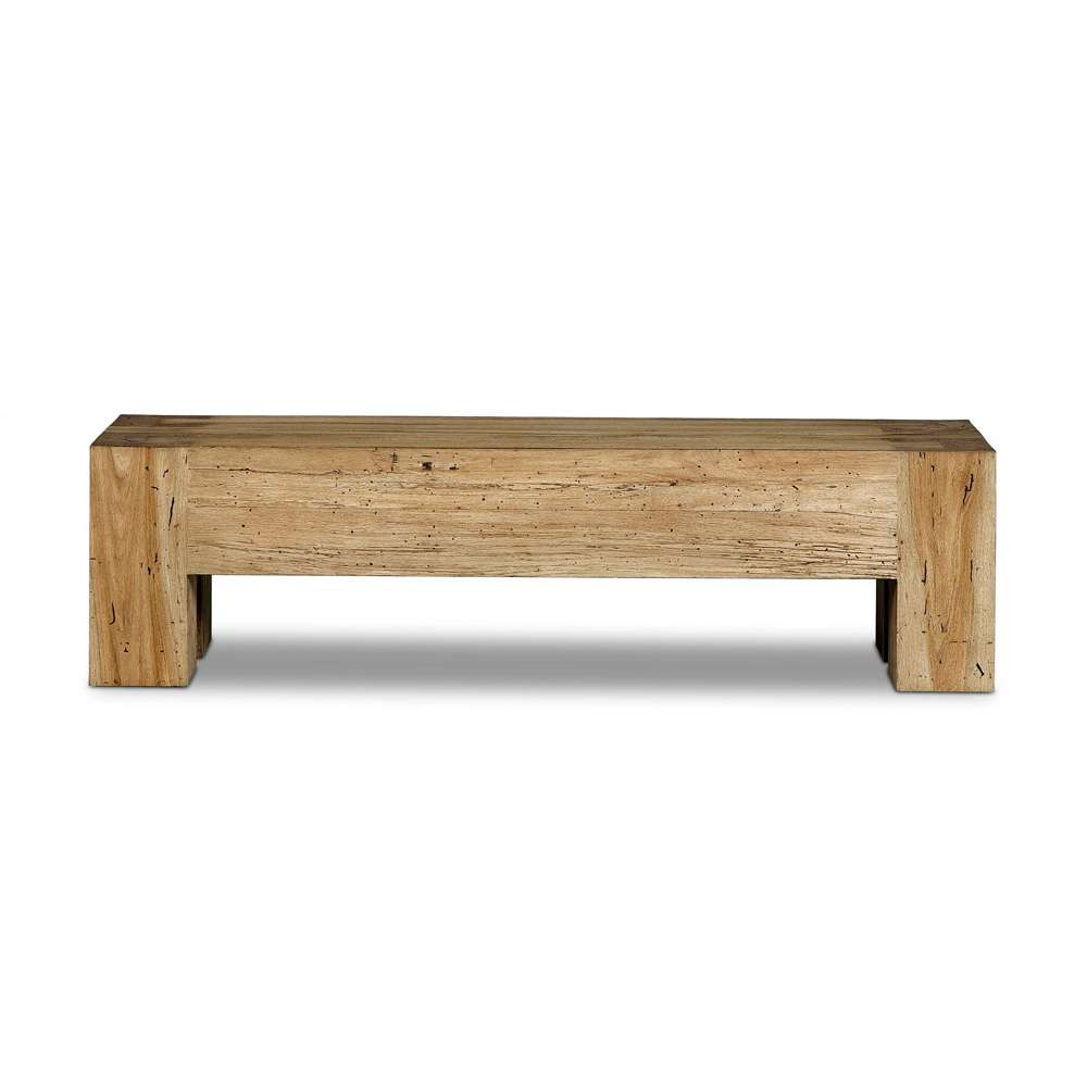Four Hands - Wesson - Abaso Accent Bench - Rustic Wormwood Oak - 239396-001 veiw 1