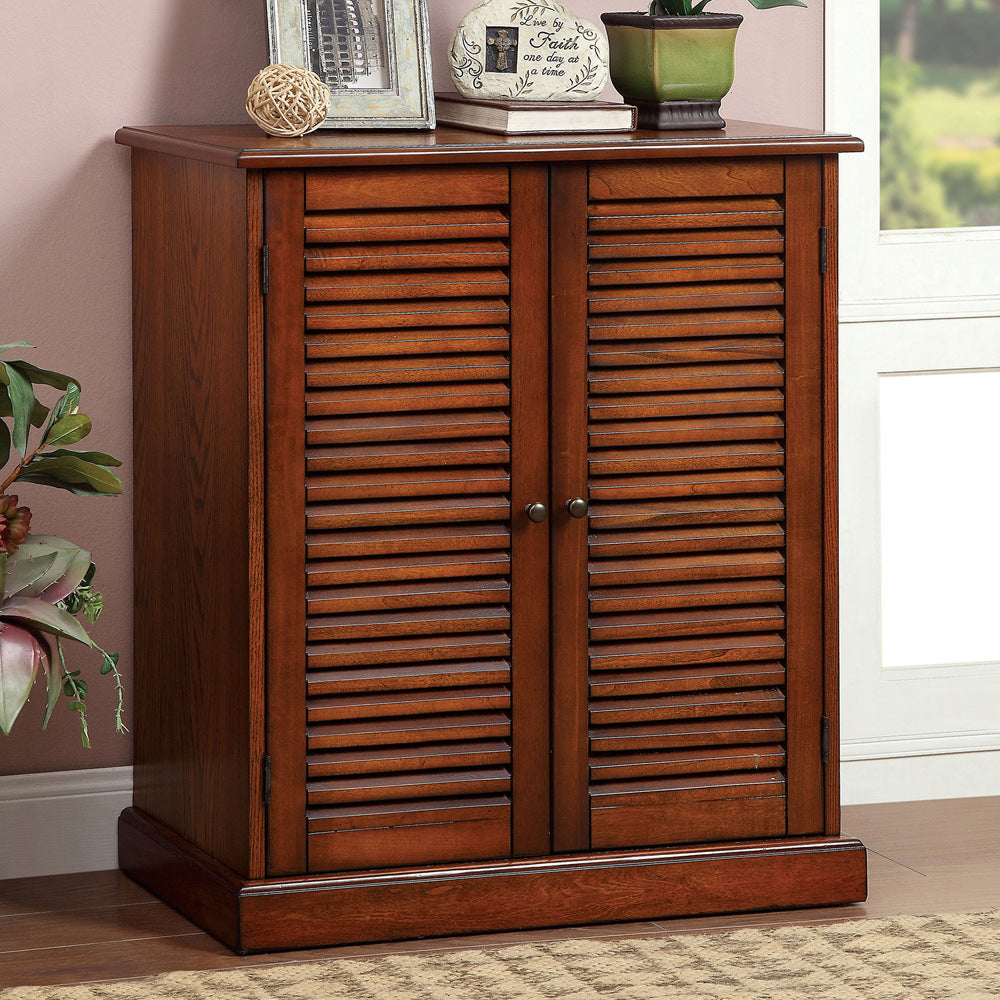 Furniture of America - Della Shoe Cabinet in Oak - CM-AC213A View 1