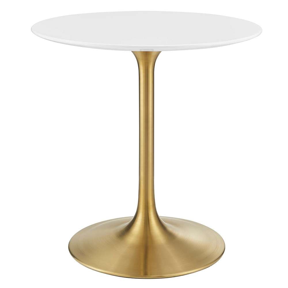 Modway - Lippa 28in Round Wood Dining Table in Gold White - EEI-3208-GLD-WHI veiw 1