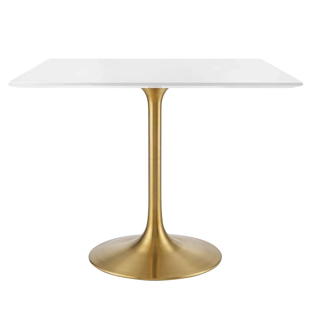 Modway - Lippa 36in Square Wood Top Dining Table in Gold White - EEI-3212-GLD-WHI veiw 1