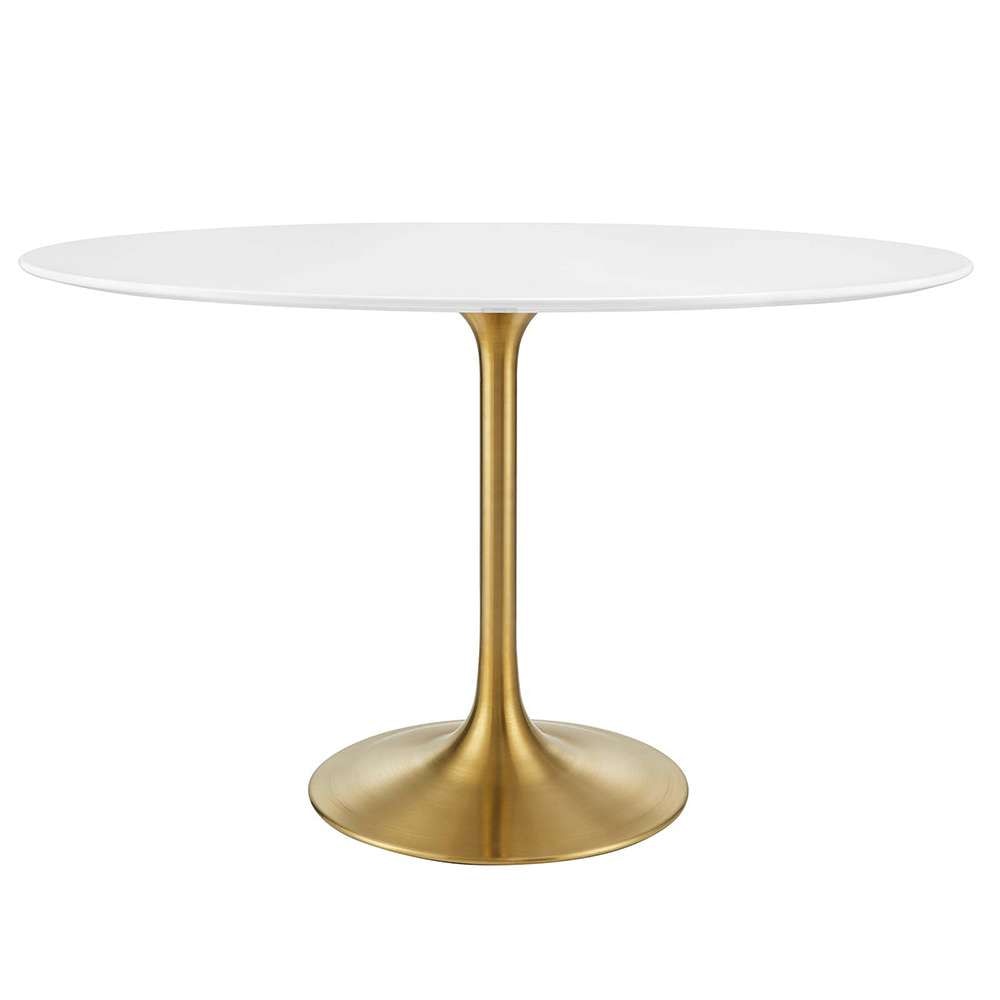 Modway - Lippa 48in Oval Wood Dining Table in Gold White - EEI-3215-GLD-WHI veiw 1