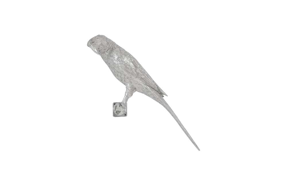 Phillips Collection - Parrot Looking Left Wall Art, Resin, Silver Leaf - PH95595 veiw 1