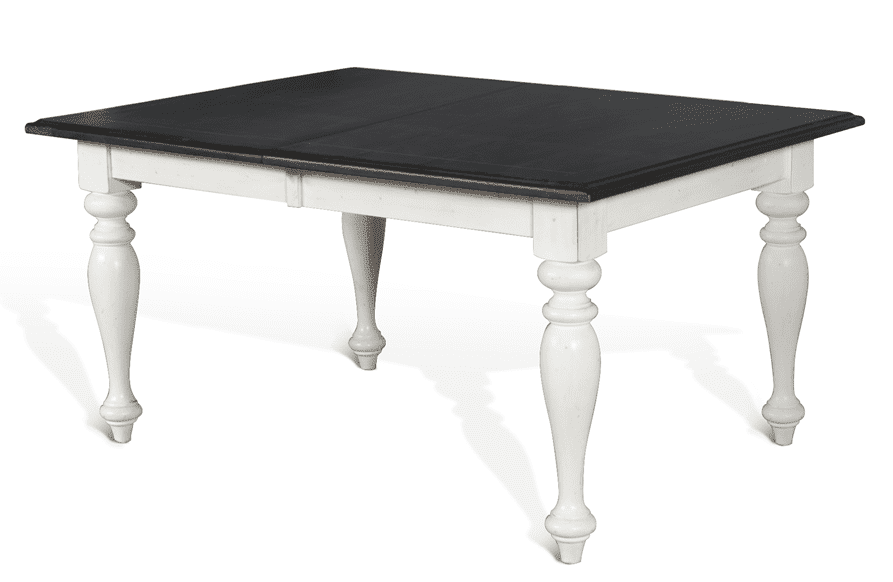 Sunny Designs - Carriage House Extension Dining Table in White & Dark Brown - 1015EC veiw 1