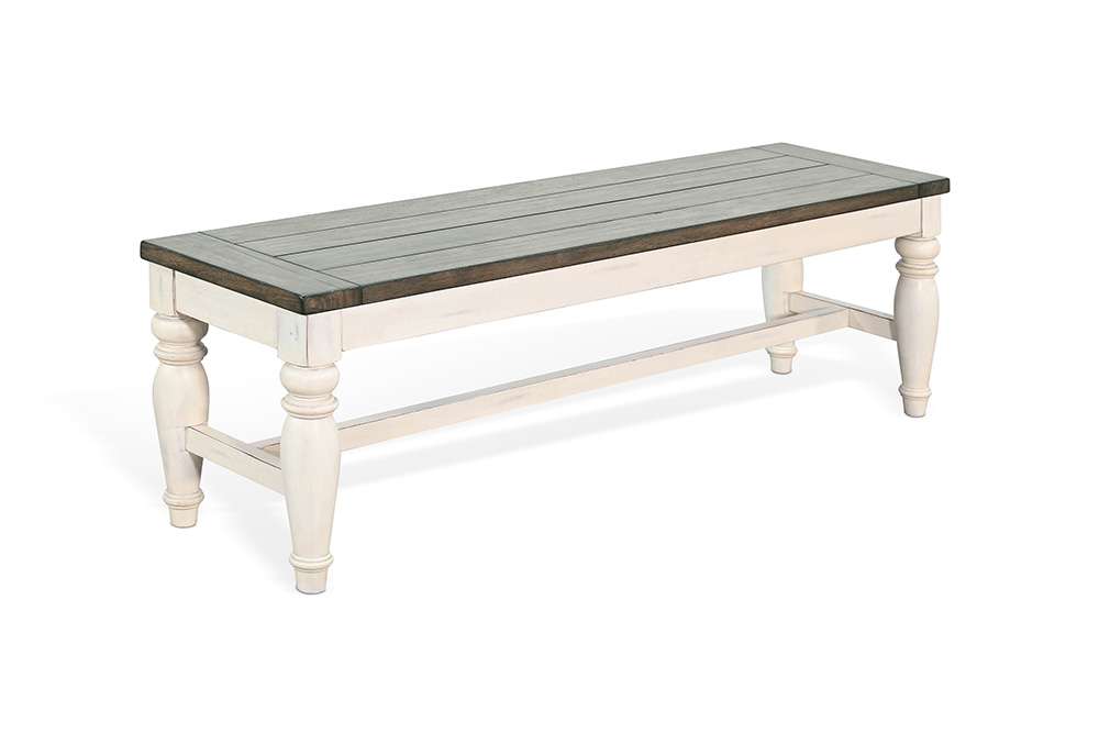 Sunny Designs -  Pasadena Bench with Mindi Veneer Seat - 1642MB veiw 1