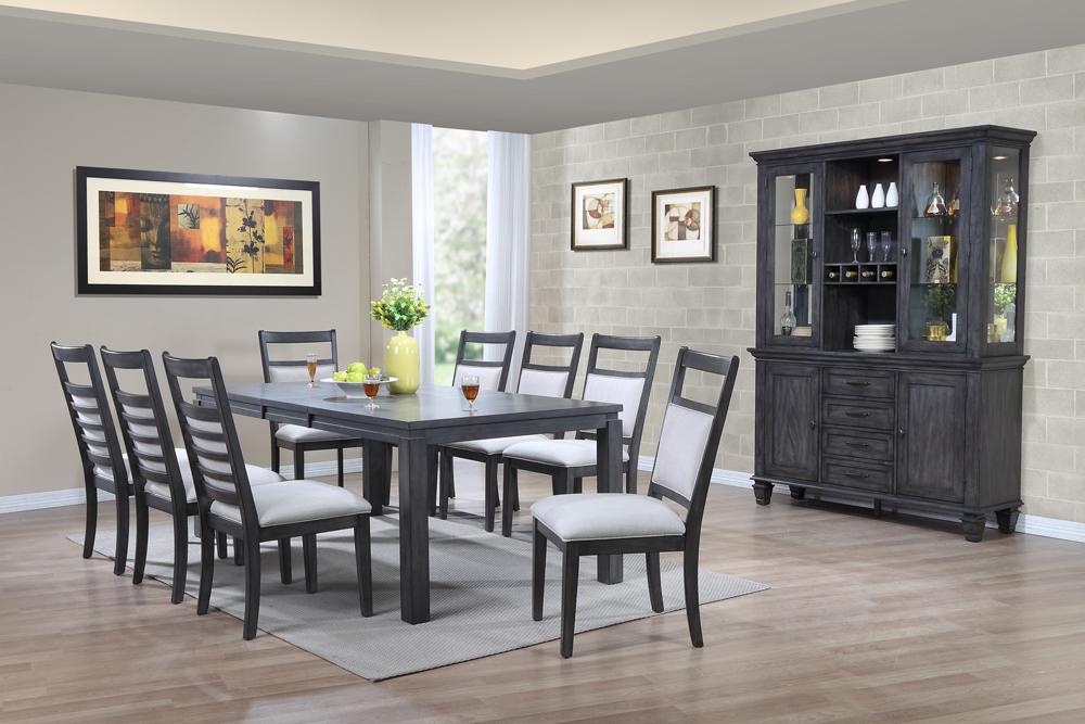 Sunset Trading - Shades of Gray 11 Piece Dining Set with China Cabinet - DLU-EL9282-C90-BH11PC veiw 1