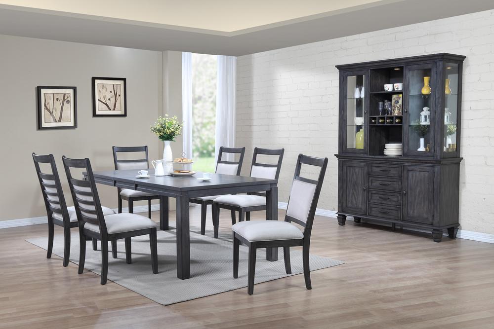 Sunset Trading - Shades of Gray 9 Piece Dining Set with China Cabinet - DLU-EL9282-C90-BH9PC veiw 1